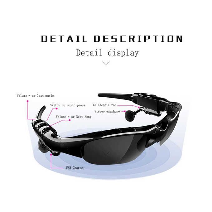 X8 Bluetooth 5.20 EarPhone FBI Fashion Sunglasses HeadPhone Smart Glass Headset Sport For Cycling