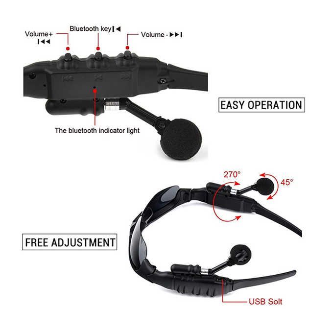 X8 Bluetooth 5.20 EarPhone FBI Fashion Sunglasses HeadPhone Smart Glass Headset Sport For Cycling