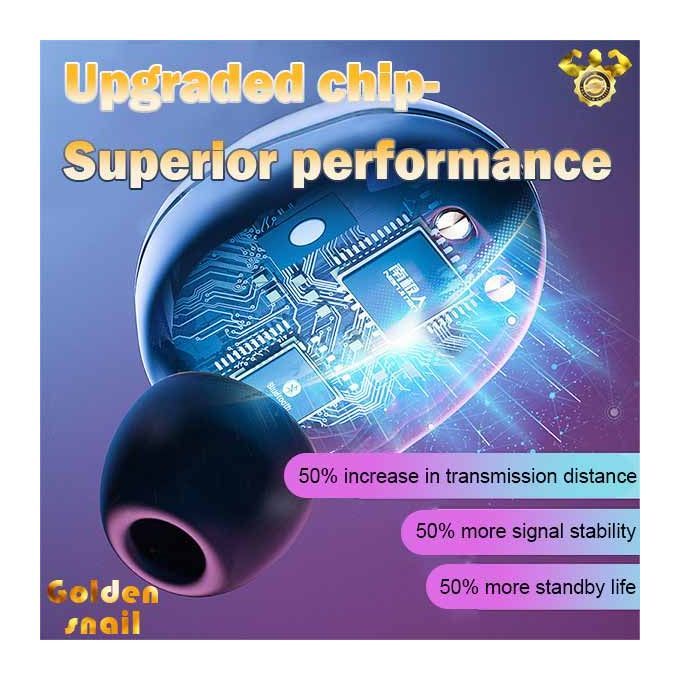 Fingerprint Touch Bluetooth 5.0 Earphones Wireless 9D Stereo Professional Headset