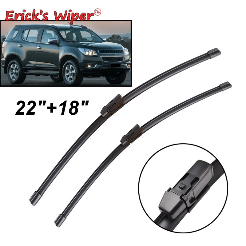Front Wiper Blades For Chevrolet TrailBlazer MK2 S-10 2012 - 2017 Windshield Windscreen Front Window 22''+18''