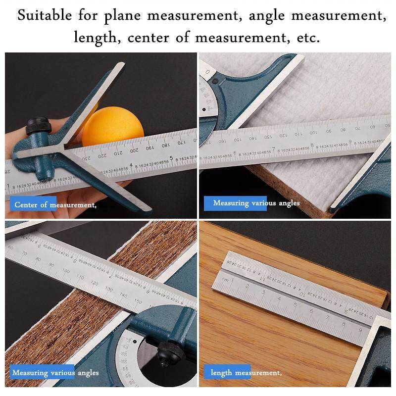 Blem Cosmetic Second PEC 12" 4R 4 Pc Combination Machinist Square Protractor