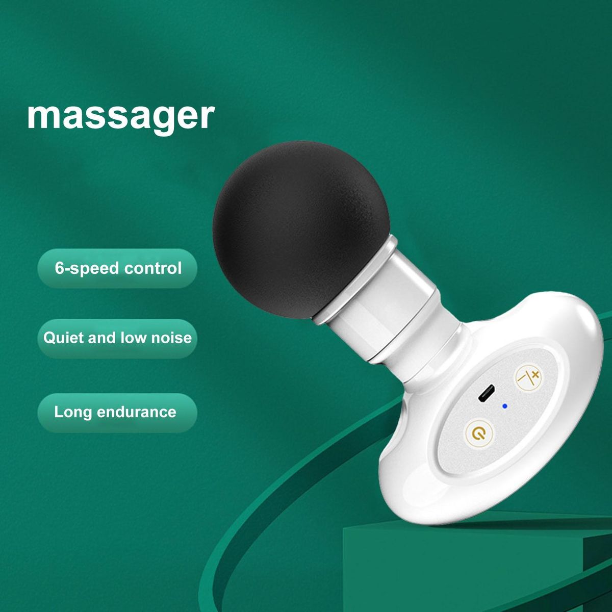 Mini Muscle Massager Wireless Handheld Mini Massager for Tissue Muscle White