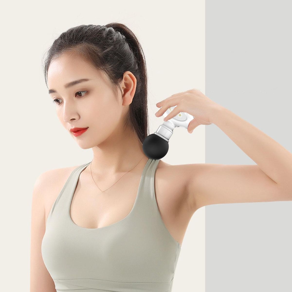 Mini Muscle Massager Wireless Handheld Mini Massager for Tissue Muscle White