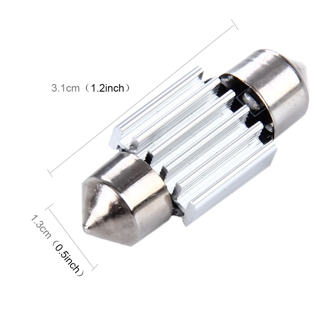 2 PCS Bicud Port De Car Dome Lamp LED Reading Light