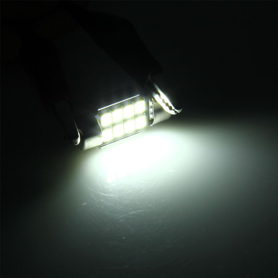 2 PCS Bicud Port De Car Dome Lamp LED Reading Light