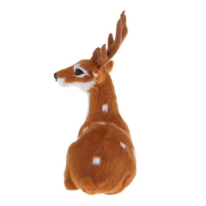 Collectibles Animal Figurines Christmas Elk Light Brown Male Sitting