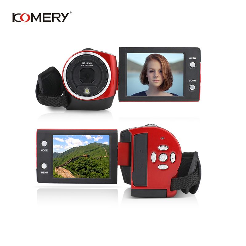 KOMERY HD Video Camera 2.7 Inch LCD Screen 16x Zoom Digital Anti-shake Mini Camcorder Camara Fotografica Digital Professional LIEGE