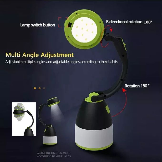 4 In 1 USB Charging Portable LED Camping Light Lantern Flashlight Reading Desk Lamp Emergency Power