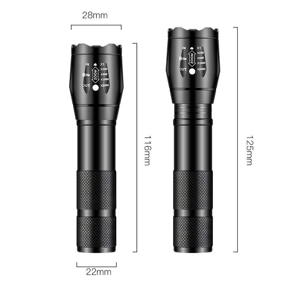 LED Flashlight USB Rechargeable Outdoor Camping Flash Ligh