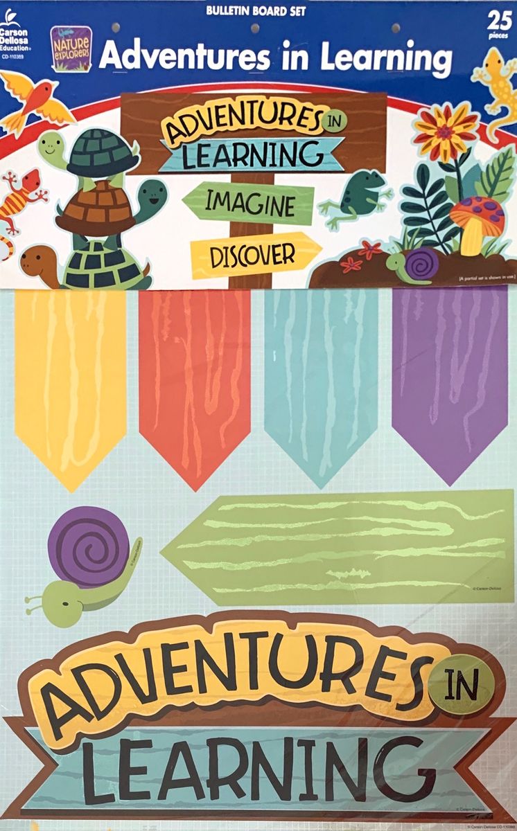 CARSON DELLOSA BIG BULLETIN BOARD SET: ADVENTURES IN LEARNING