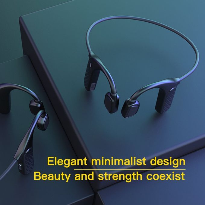 Bone  Ondu Tion Wireless  On  Ontrol Waterproof Headset With Mi Rophone-black