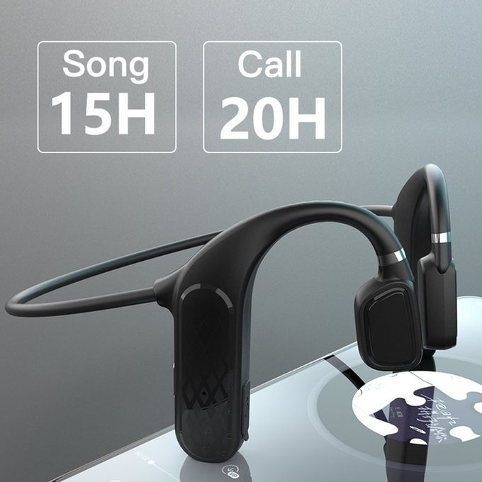 Bone  Ondu Tion Wireless  On  Ontrol Waterproof Headset With Mi Rophone-black