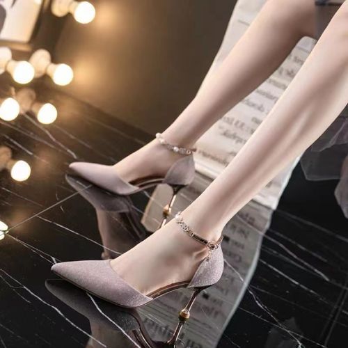 New Heels Women Sandals Office Shoes Pointed High Heels Ladies Sandals
