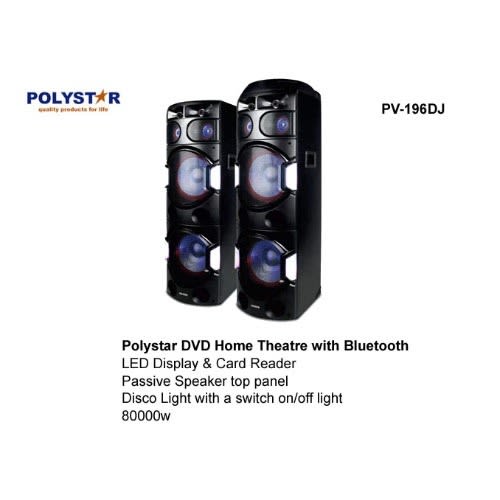 80000w Xbass Dvd Home Theatre With Bluetooth Pv-196dj