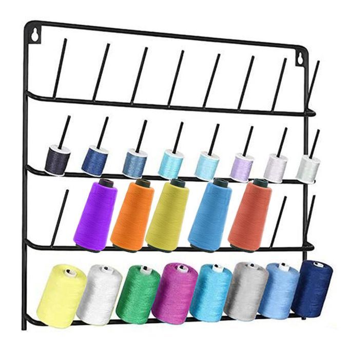 Wall Hanging Thread Holder 32-Spool Sewing Thread Stand Shelf