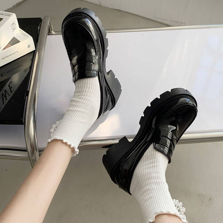 (black)lolita Gothic Shoes Platforms Mary Jane Shoes Girls Japanese School Jk Uniform Accessor JIN