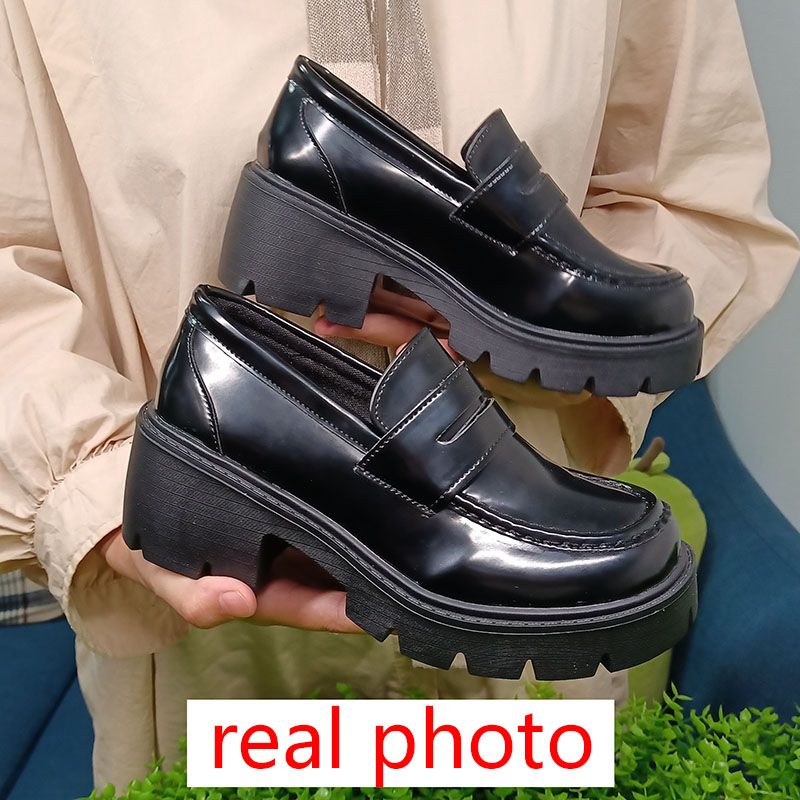 (black)lolita Gothic Shoes Platforms Mary Jane Shoes Girls Japanese School Jk Uniform Accessor JIN