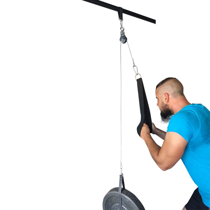 Fitness Tricep Rope Push Pull Down Cord Elastic Resistance Bands Pulldow Laterals Biceps Weight