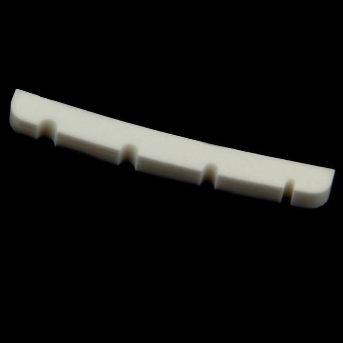 Beige Cattle Bone Guitar Bridge Top Nut For 4 String Electric Bass