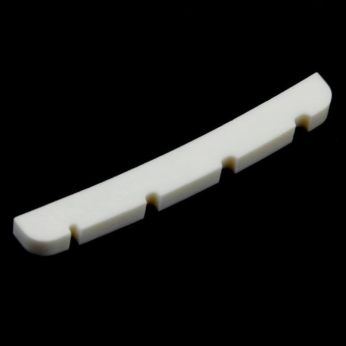 Beige Cattle Bone Guitar Bridge Top Nut For 4 String Electric Bass
