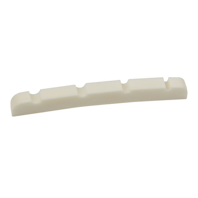 Beige Cattle Bone Guitar Bridge Top Nut For 4 String Electric Bass