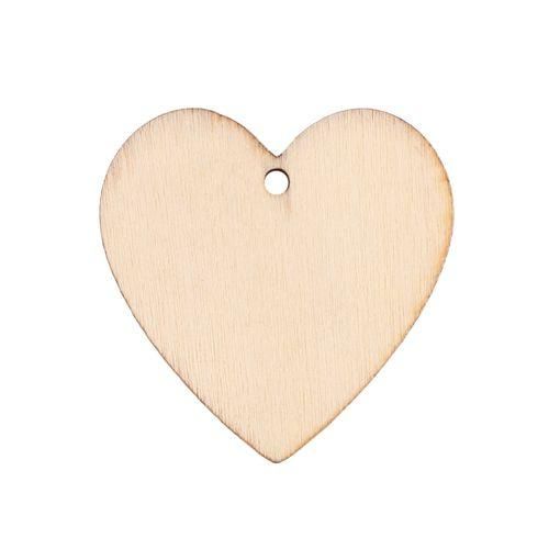 Blank Wooden Heart Embellishments For Crafts Pack