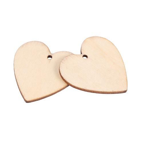Blank Wooden Heart Embellishments For Crafts Pack
