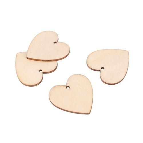 Blank Wooden Heart Embellishments For Crafts Pack