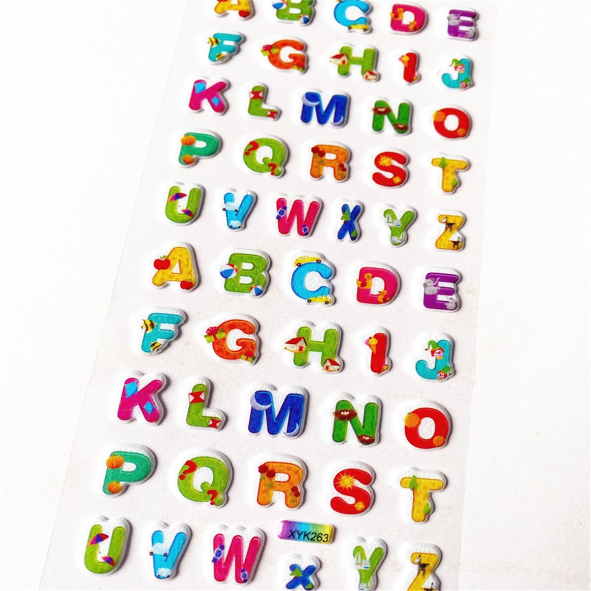 10Pcs Puffy Sticker Nursery Stereoscopic Number Alphabet Random Style