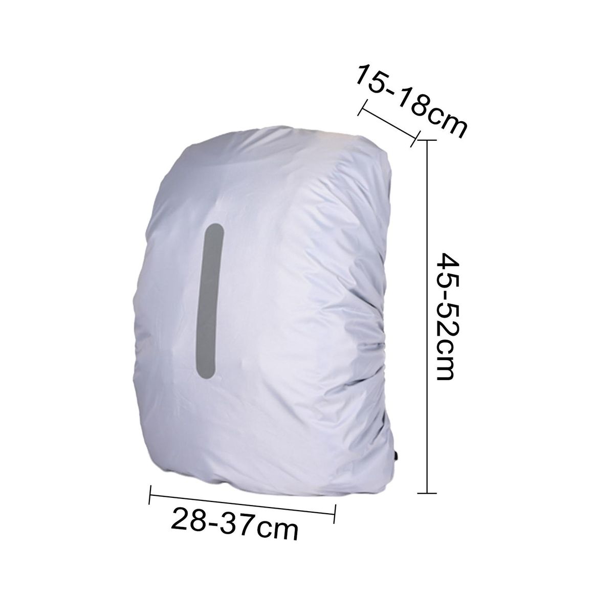 Reflective Backpack Rain Cover Rainguard Waterproof for School White