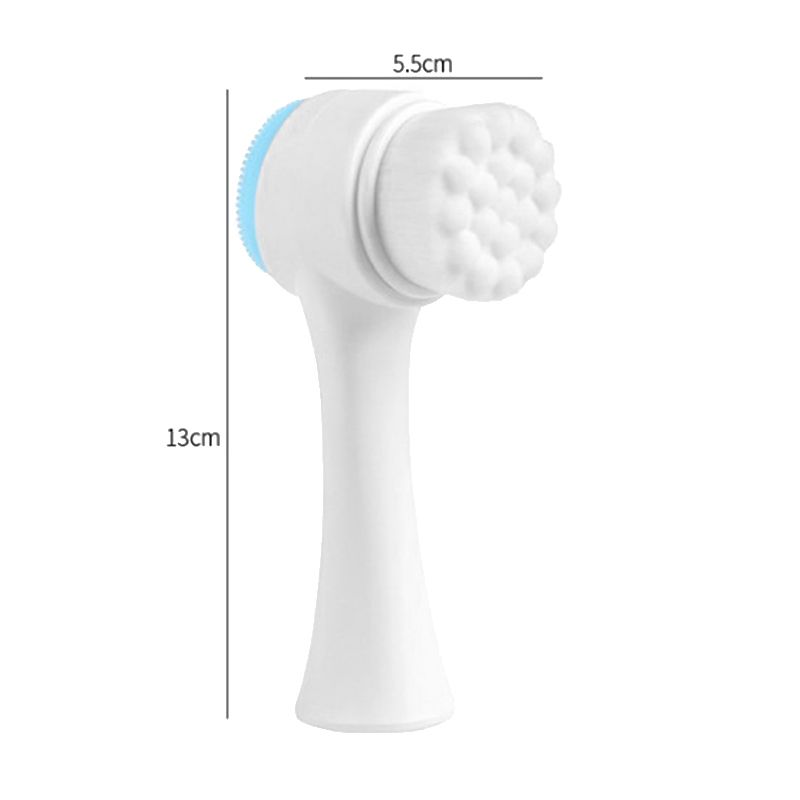 New Face Cleansing Brush Blackhead Removal Product Pore Cleaner Exfoliator Face Scrub Brush Double-Sided Facial Cleanser 1pcs ACU