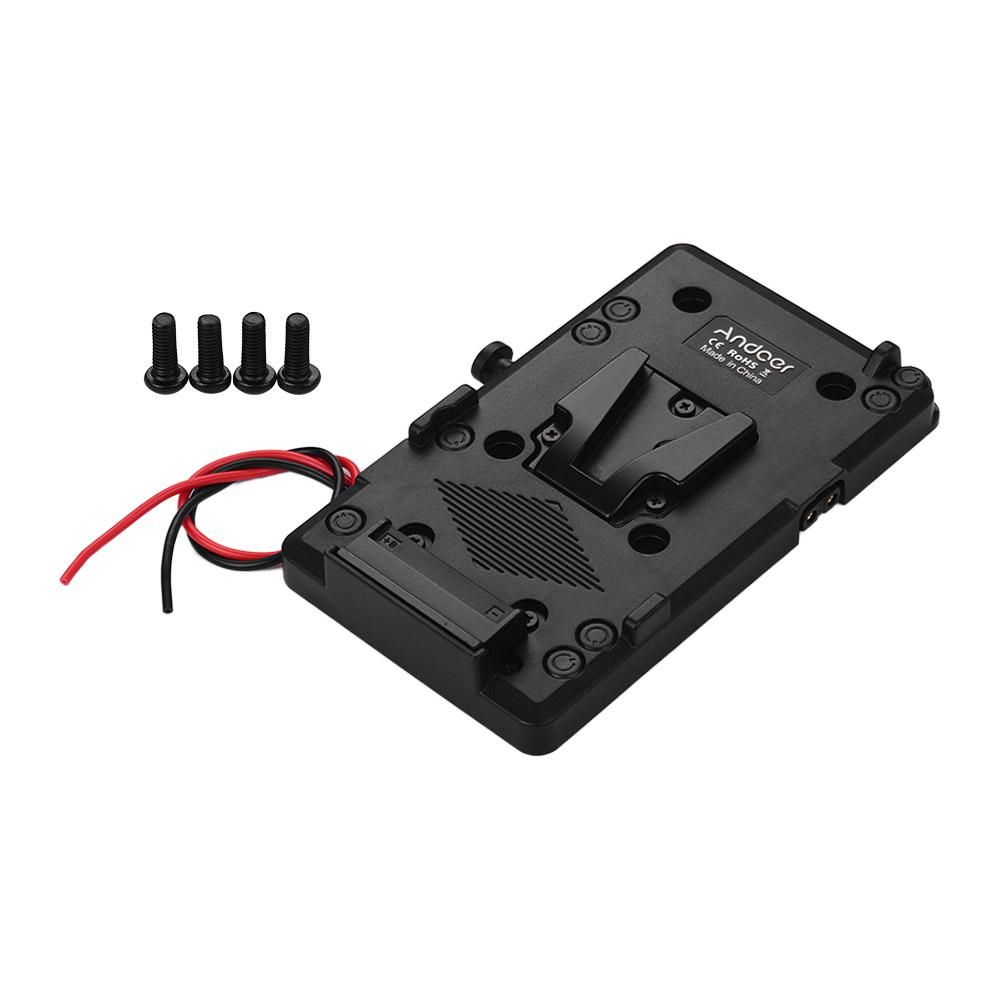 Andoer Back Pack Plate Adapter with D-tap Output for Sony V-Mount V-Lock Battery External for DSLR Camera Camcorder Video Light