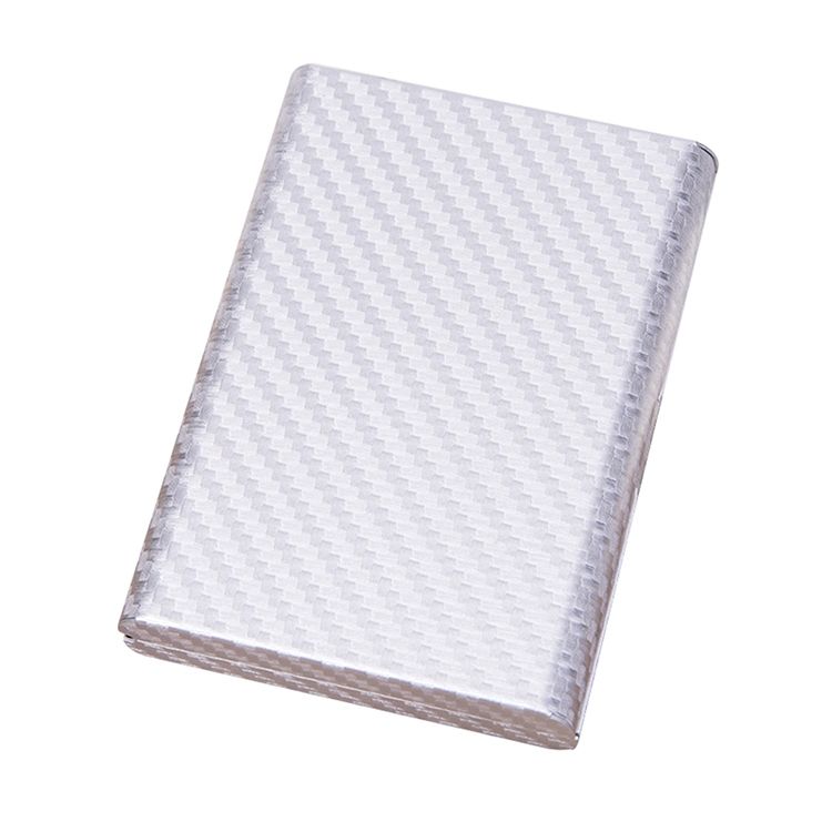 Aluminum Alloy Credit Card Bank Card Security Anti Magnetic Large Capacity Card Holder(Carbon Silver)