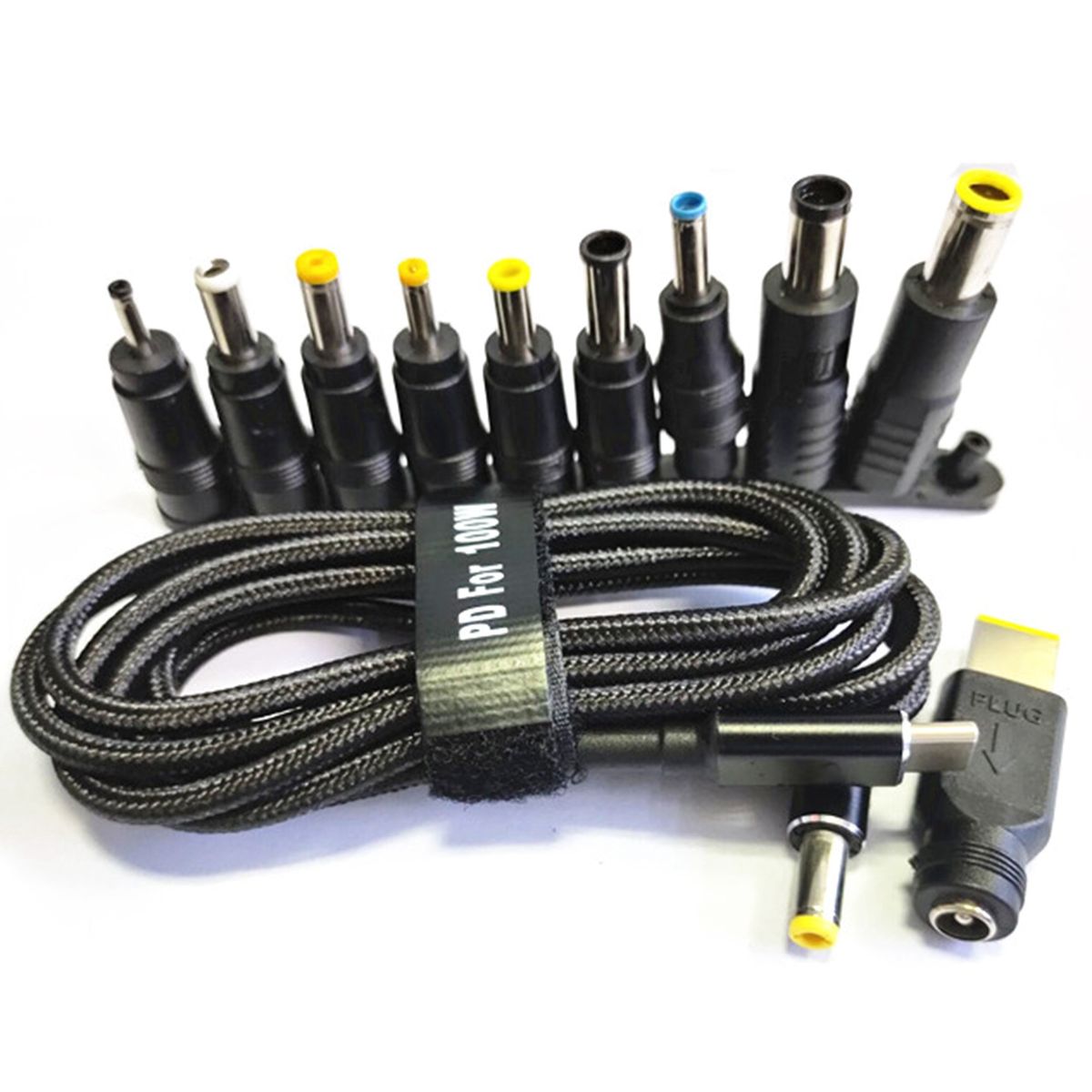 100W TYPE-C To Round Port Laptop Adapter Connector Plug DC
