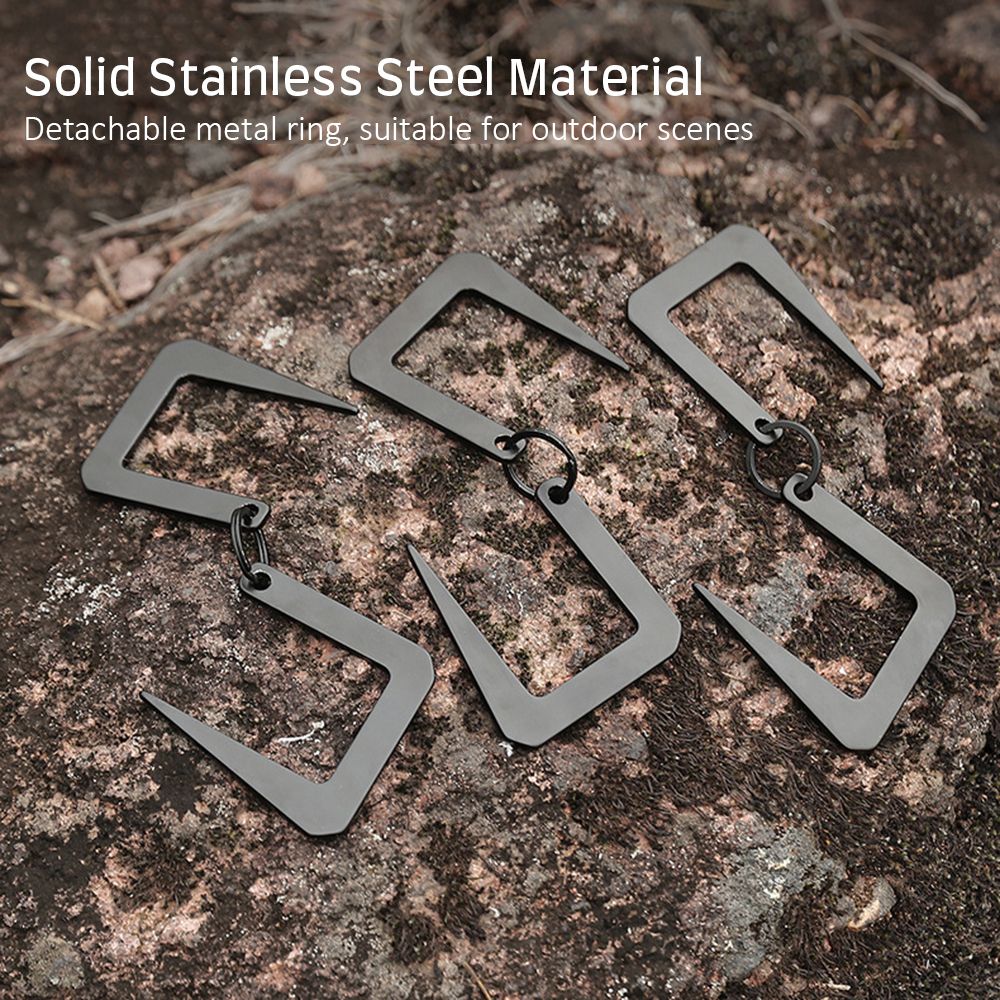 4 PCS Outdoor Camping Two Way Storage Hook Stainless Steel