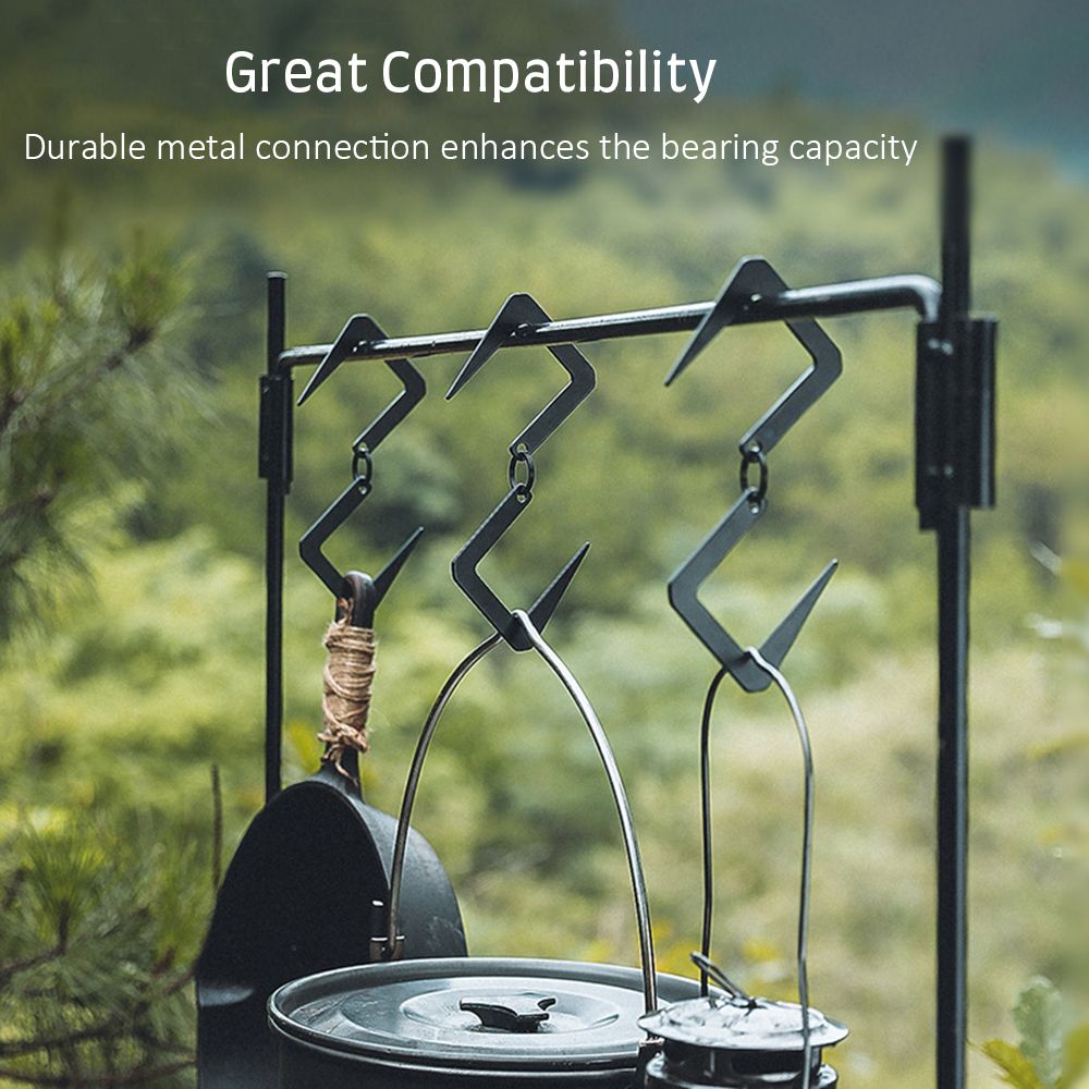 4 PCS Outdoor Camping Two Way Storage Hook Stainless Steel
