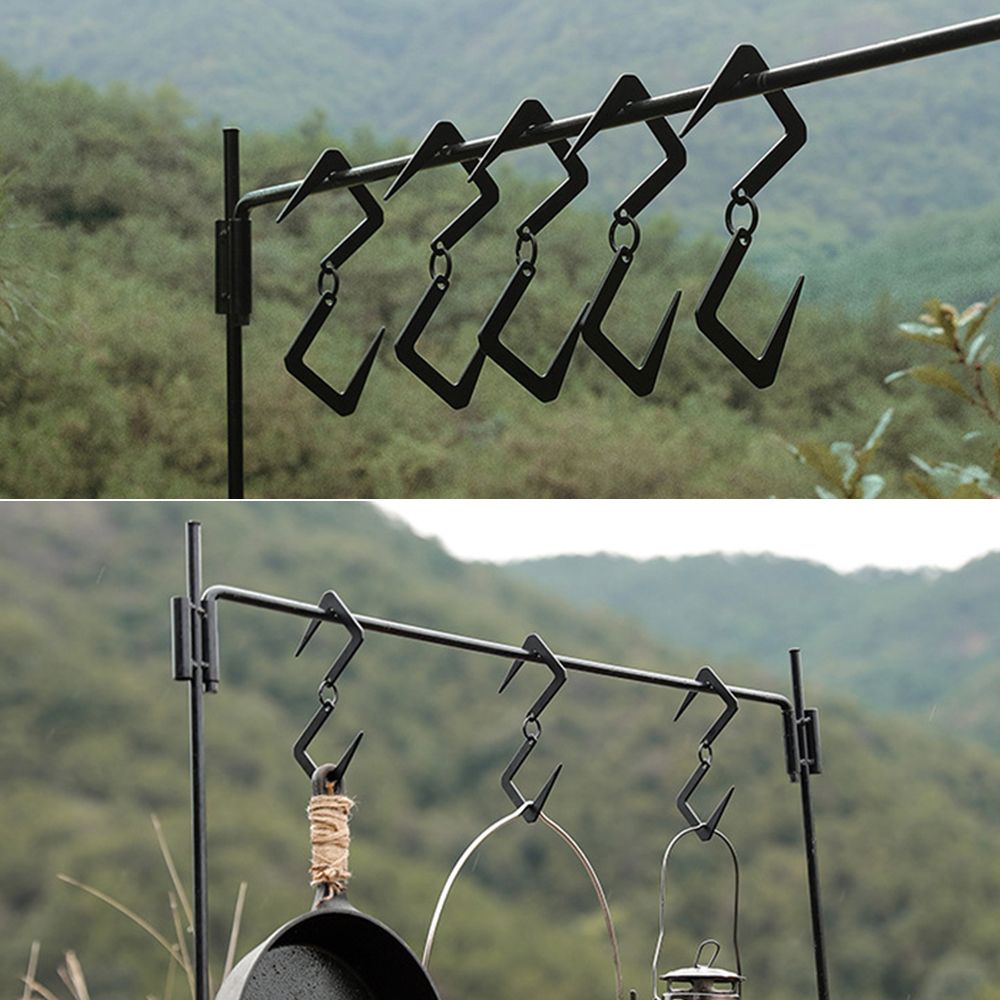 4 PCS Outdoor Camping Two Way Storage Hook Stainless Steel