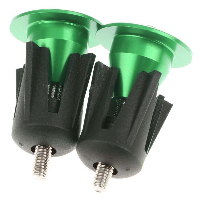 1 Pair Handlebar Grips Bike Aluminum Bicycle Handlebar End Caps Green