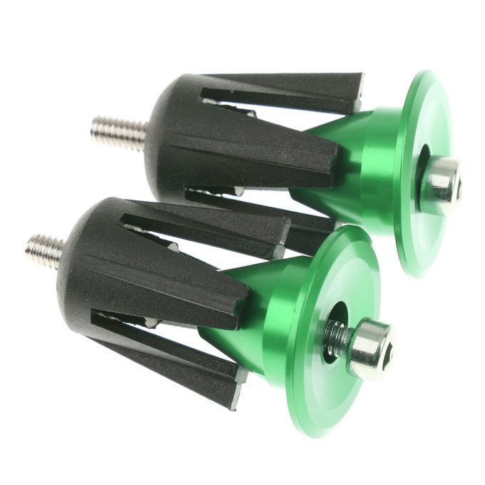 1 Pair Handlebar Grips Bike Aluminum Bicycle Handlebar End Caps Green