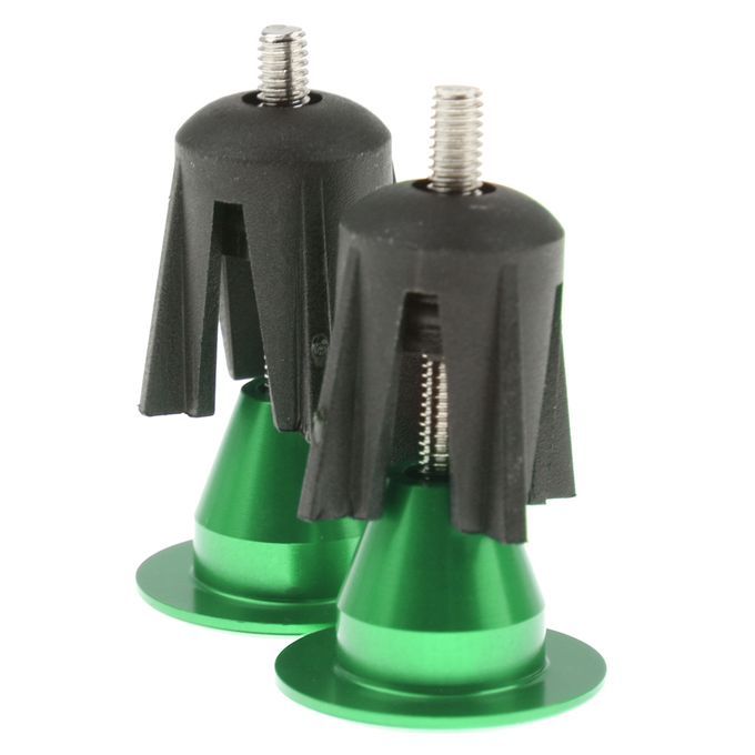 1 Pair Handlebar Grips Bike Aluminum Bicycle Handlebar End Caps Green