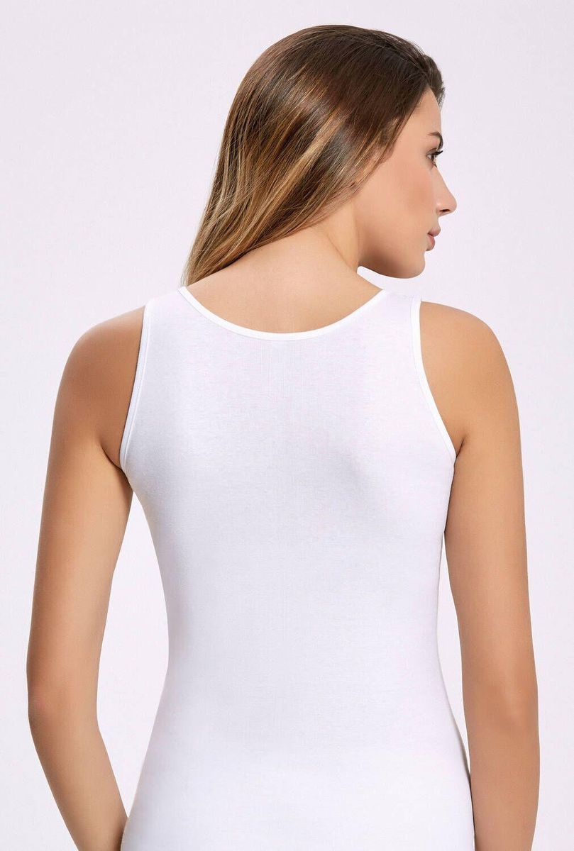 Principle 2002 Rib Wide Strap White Women's Athlete 10 Pieces
