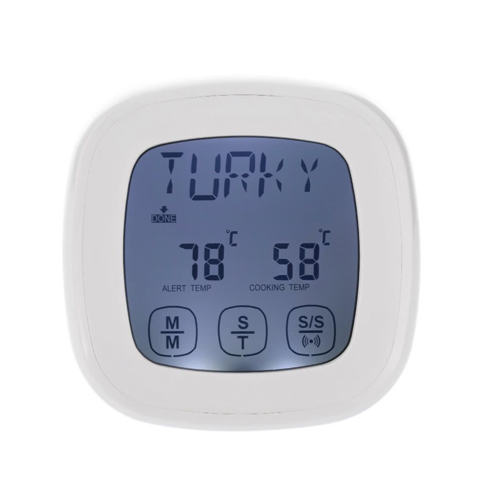 Digital Touch Screen Backlight Meat Cooking Thermometer With