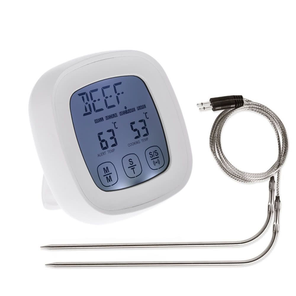 Digital Touch Screen Backlight Meat Cooking Thermometer With