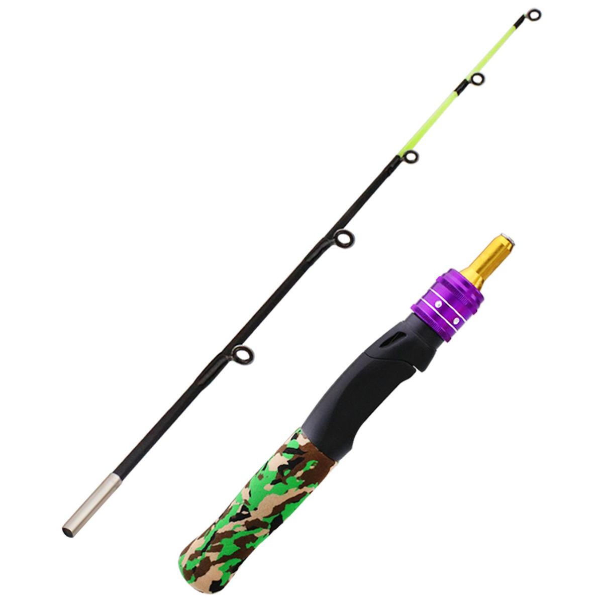 61cm Ice Fishing Rod Portable Lightweight Winter Ice Fishing Rod Spinning Ice Fishing  Pole Tackle