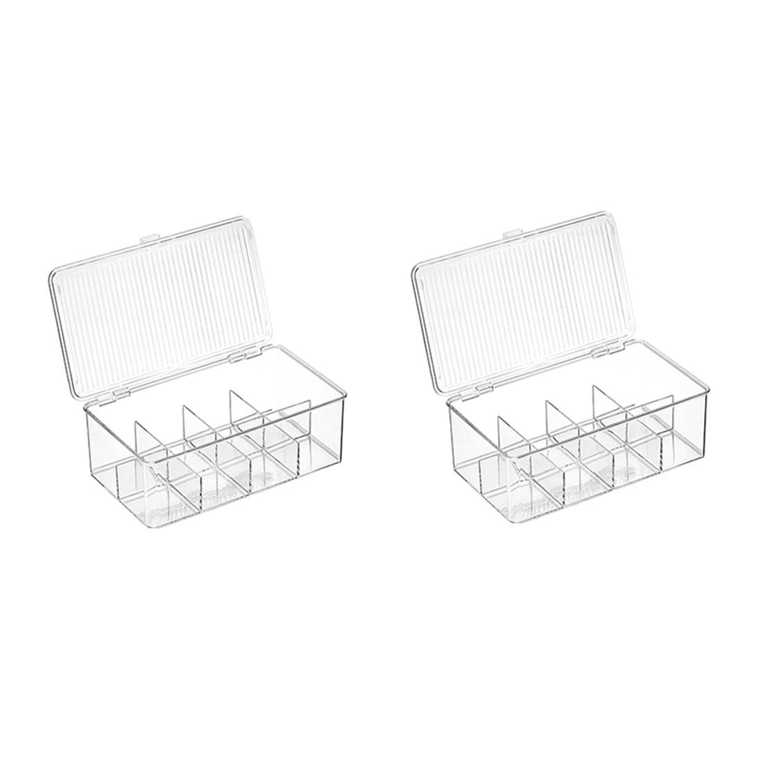 2 Pack Stackable Plastic Tea Bag Organizer - Storage Bin