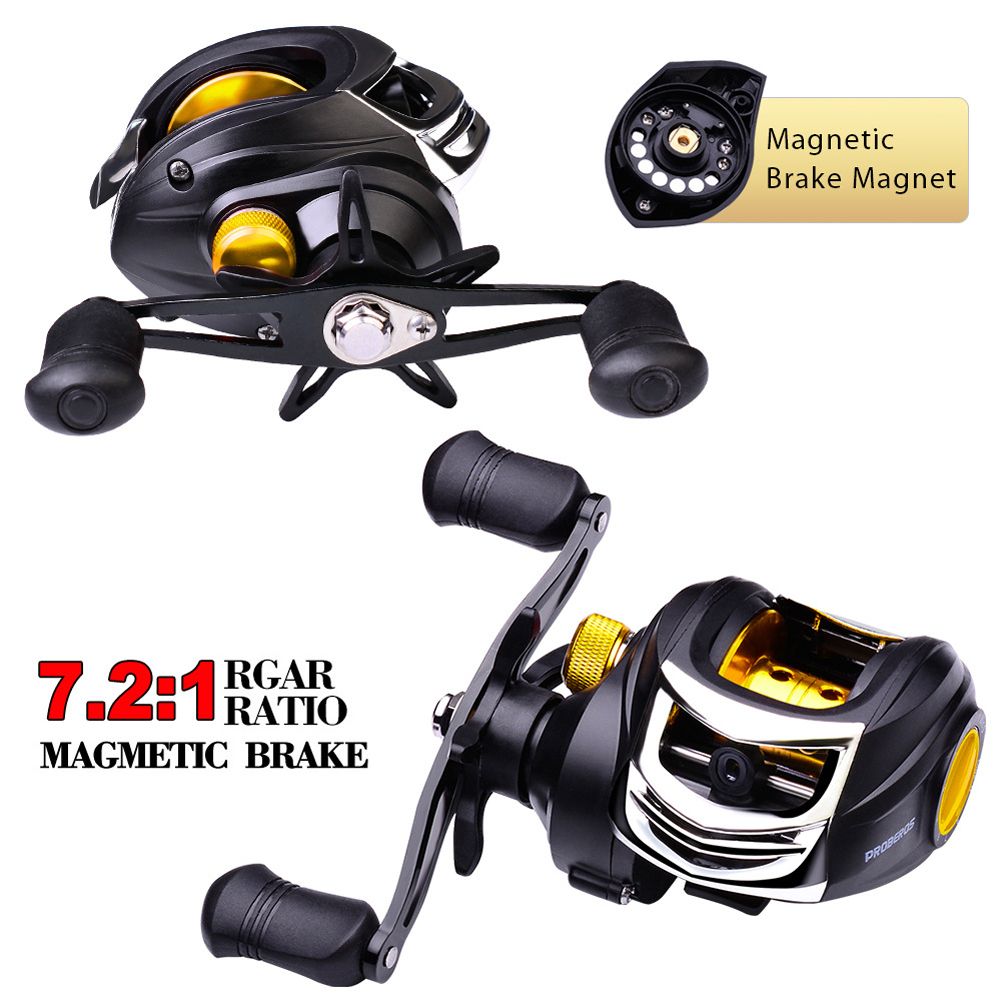 Bait Casting Fishing Reel 7.2:1 Line Spool Long Ca
