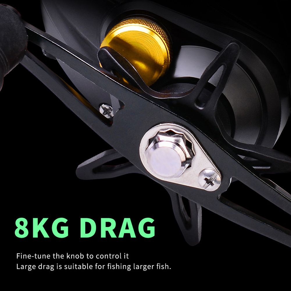 Bait Casting Fishing Reel 7.2:1 Line Spool Long Ca