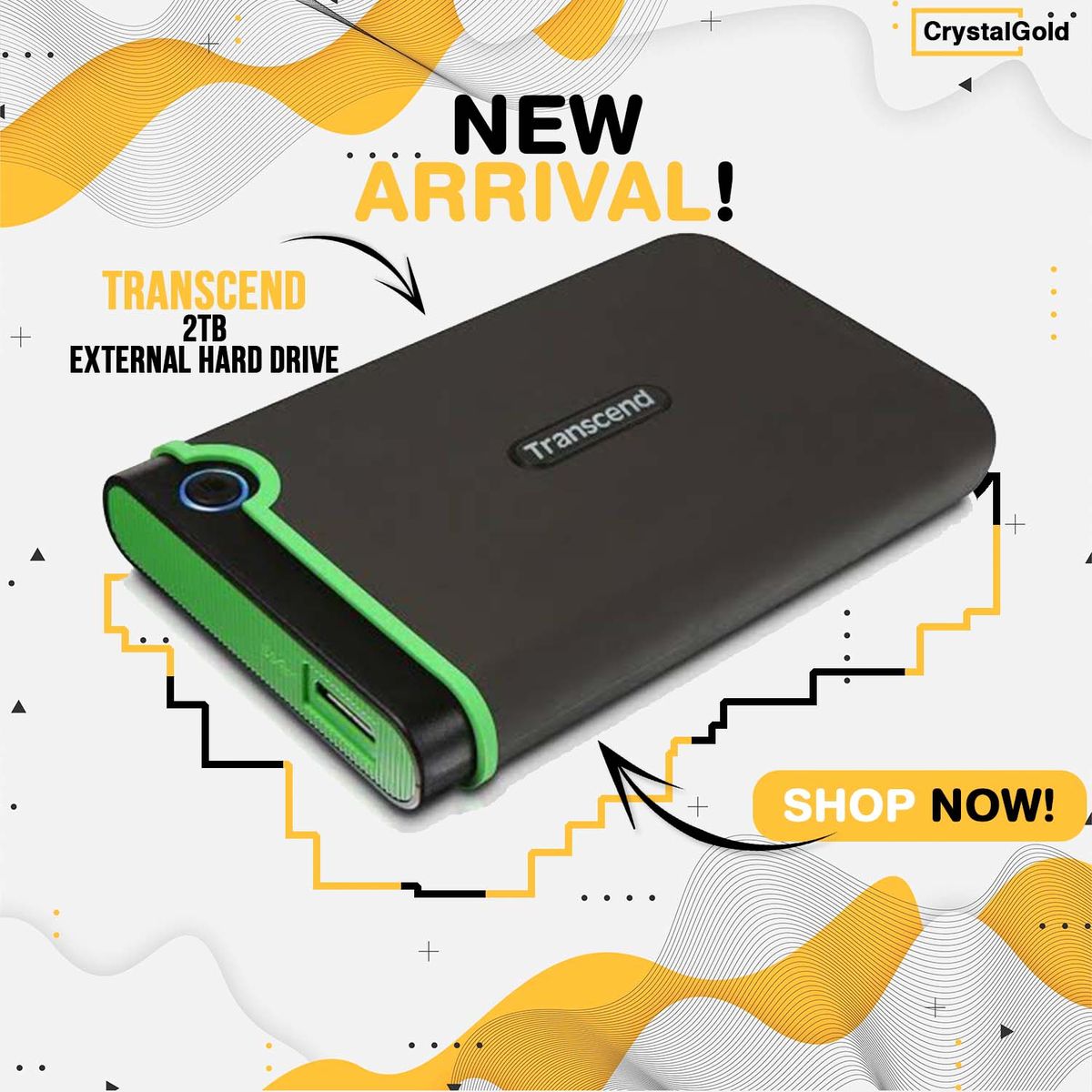 2TB USB 3.1 StoreJet Shock Resistant Portable Hard Drive