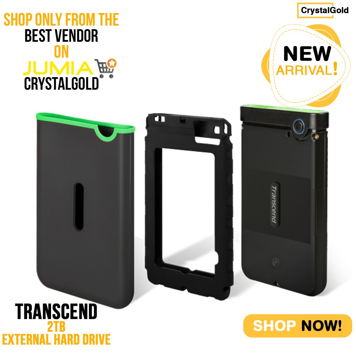 2TB USB 3.1 StoreJet Shock Resistant Portable Hard Drive