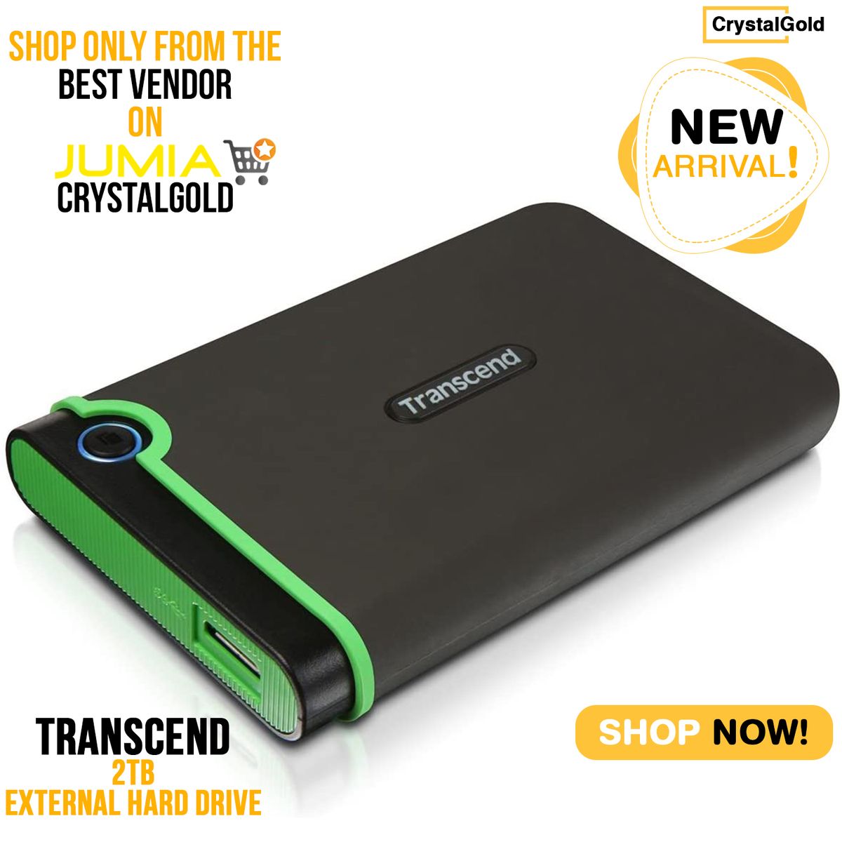 2TB USB 3.1 StoreJet Shock Resistant Portable Hard Drive
